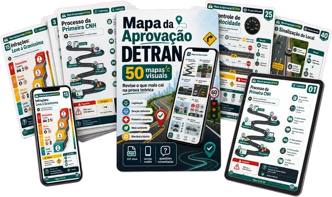 Mockup completo do Mapa da Aprovação DETRAN